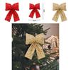 Christmas Sequins Bow Decorative Ornament With Glitter Fabric For Holiday Scene Setup