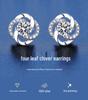 Ohrstecker aus S925 Sterlingsilber im koreanischen Stil mit vierblättrigem Kleeblatt und eingelegten Diamanten