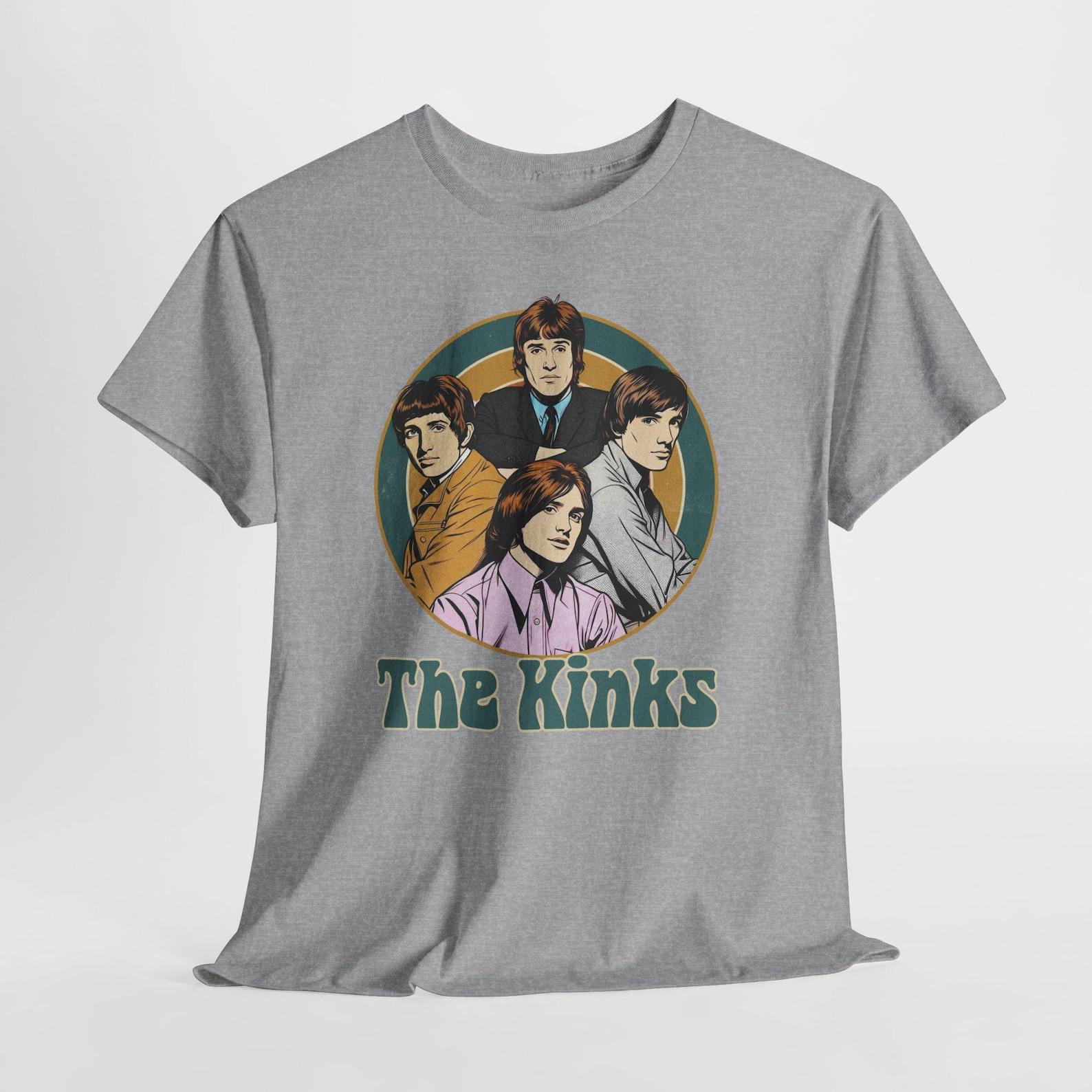 Retro Band Portrait Tee | The Kinks Music T-Shirt, Vintage Rock Artwork XL