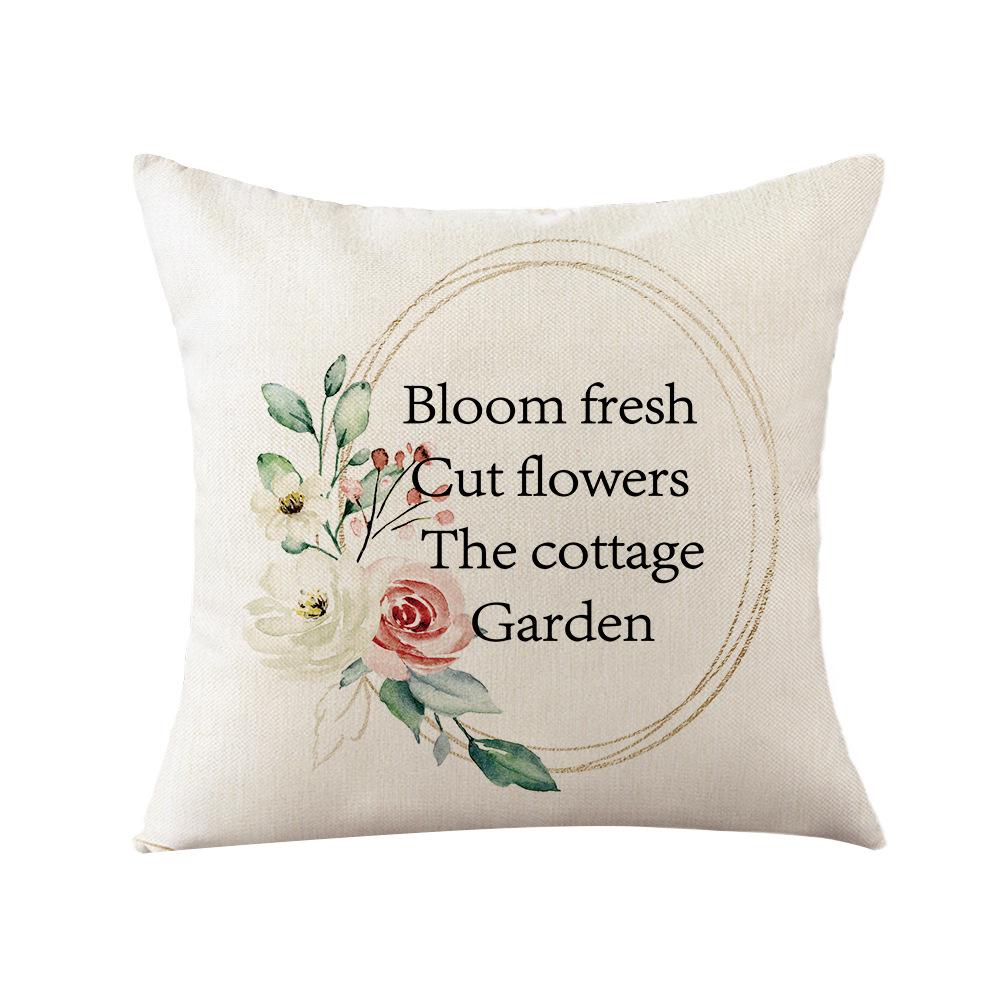 Aquarell Frühlings Kissenbezug Nordische Blume Heim Kissenbezug Polyester Schlafzimmer Sofa Kissenbezug