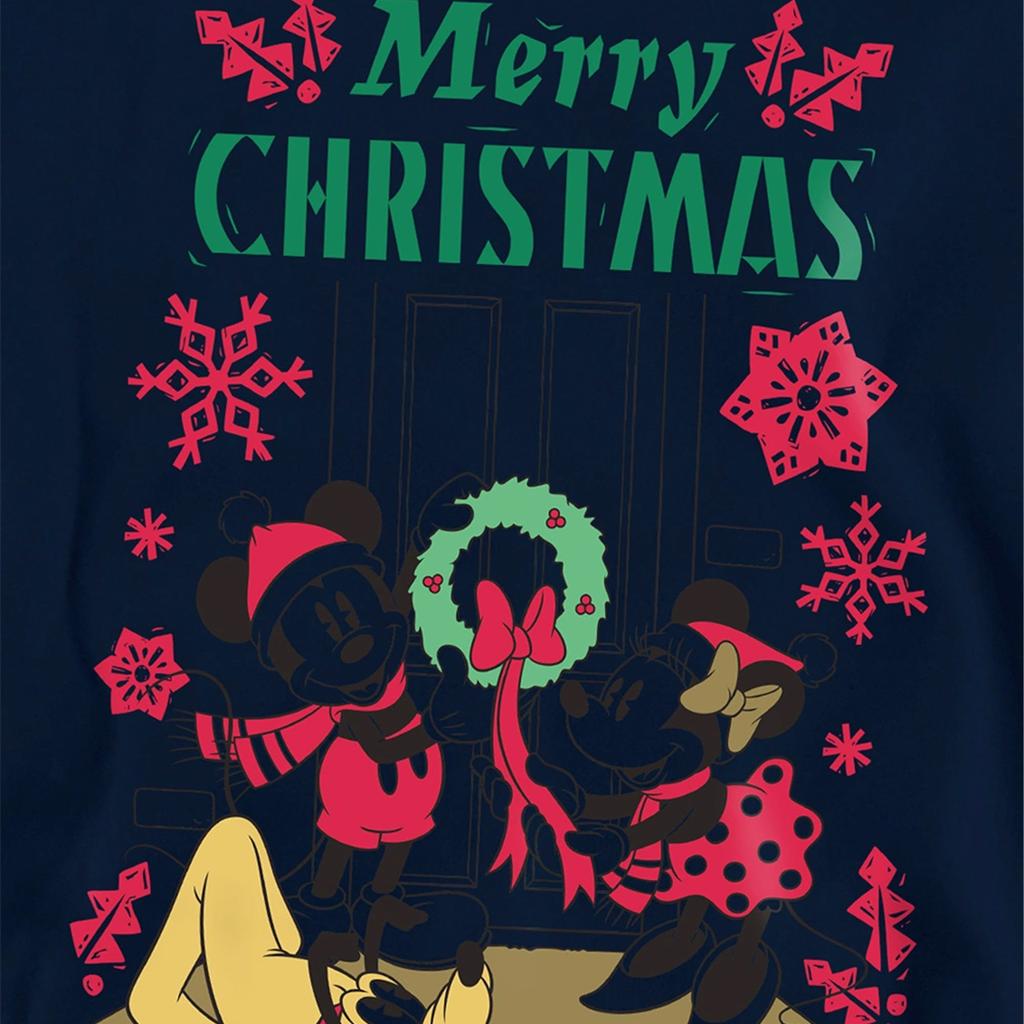 Disney Childrens/Kids Mickey & Minnie Mouse Wreath Christmas Hoodie