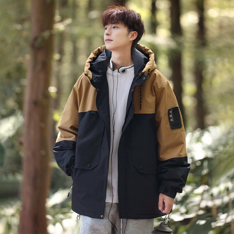 

HJCAMEL Мужская водонепроницаемая куртка на флисовой подкладке для весны, осени и зимы 3XL