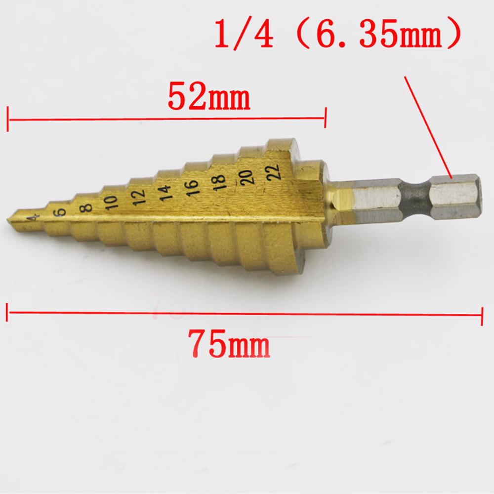 

(Никита) резец отверстия сверла конуса наговора 422ММ ХСС 4241 титановый для листового металла One Size жёлтый