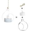 6/12Pcs Hanging Glass Candle Holder Diameter 6/8cm with LED Candle Terrarium for Wedding Party Decor Indoor Outdoor Garden