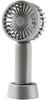 dretec Handy Fan, 2-Way, Desktop Fan, Neck Fan, USB Rechargeable, 6-Month Warranty, Gray, W70 X D45 X H170mm