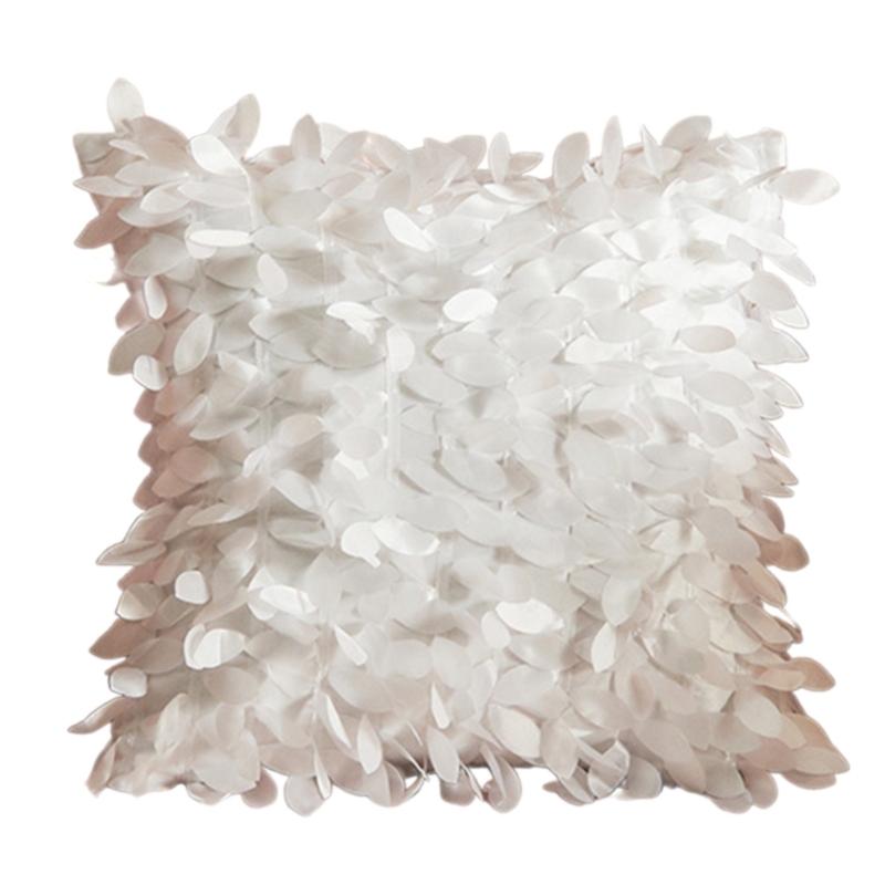 Pillow Cover 42x42cm Soft Decorative 3D Leaf Cushion Case Unique Touching For Sofa Couch Bed In Living Room