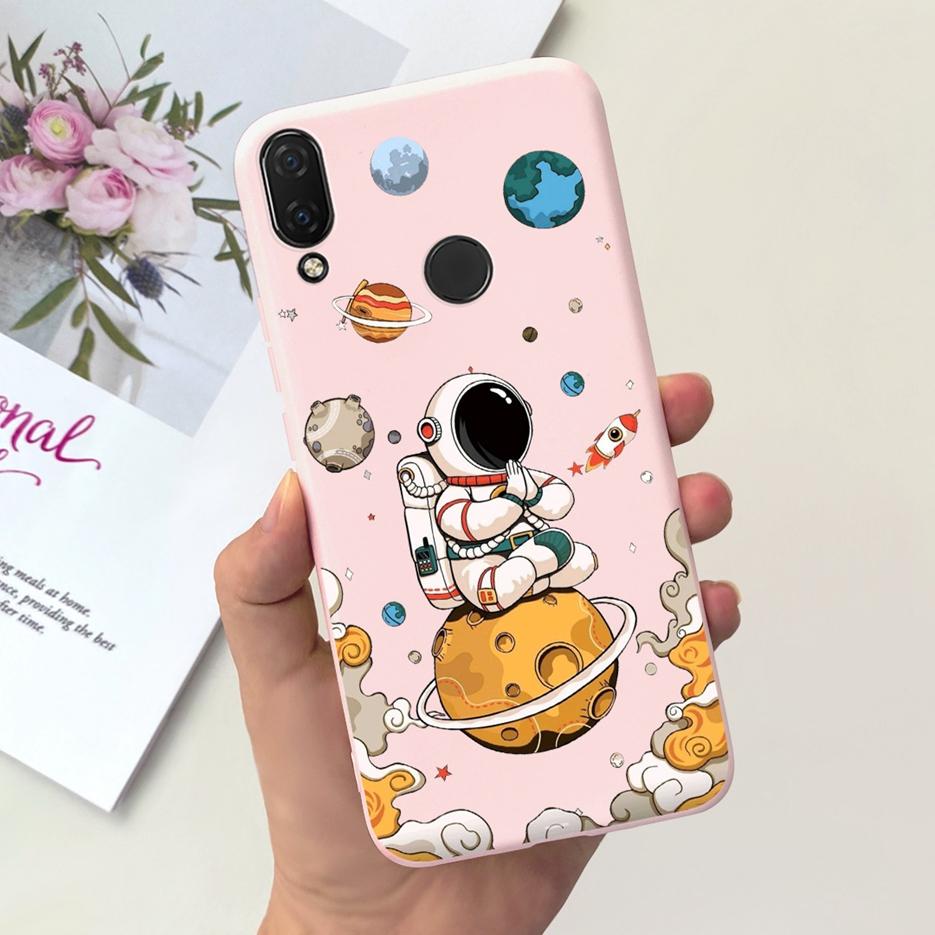 For Huawei Nova 3i Case INE-LX1 Cute Astronauts Cover Soft Silicone Phone Case For Huawei P Smart Plus 2018 Nova3i Fundas Bumper