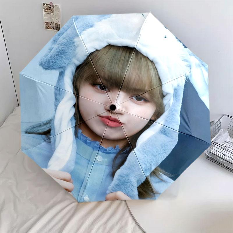 LISA, automatic folding umbrella, portable and foldable design, 8 ribs, a Christmas or birthday gift.