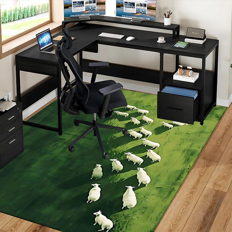 1pc Sheep Herd Office Chair Mat - Festive Gift for Home Decor, Suitable for All Seasons and Rooms.P052
