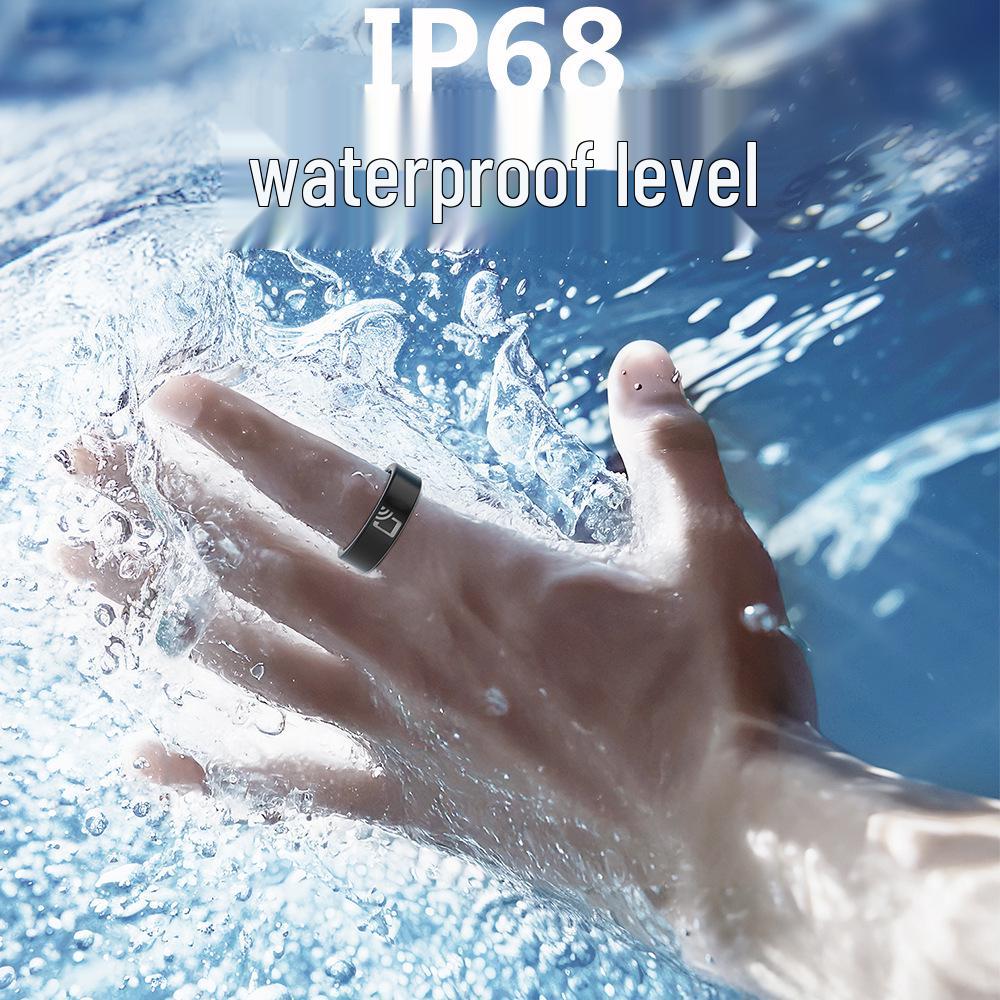 Inteligentny Pierścionek Ceramiczny NFC SmartHealth: Tętno, Poziom tlenu we krwi, Monitor snu, Wodoodporność IP68.