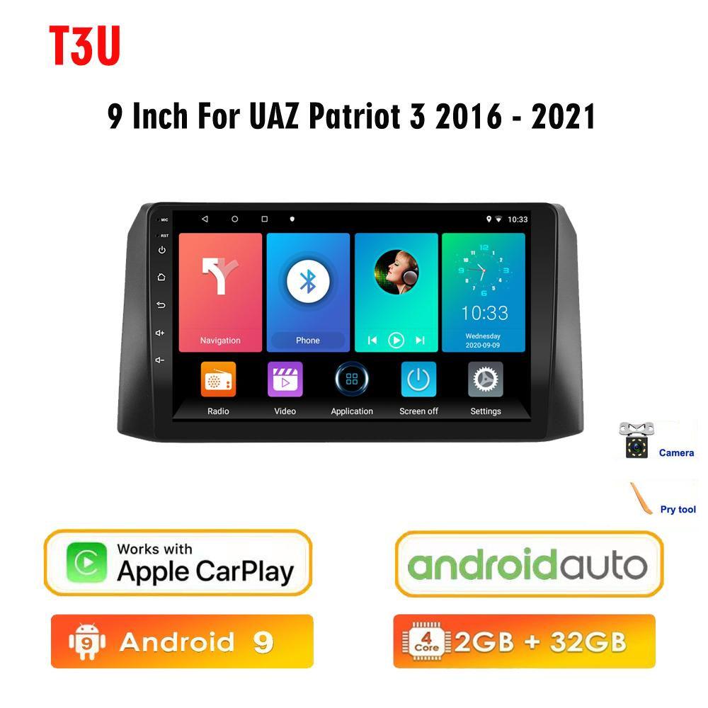 icreative Android Car Radio Video Player For UAZ Patriot 3 2016-2021 GPS Auto BT Stereo Carplay WIFI 1280*720P 2 Din