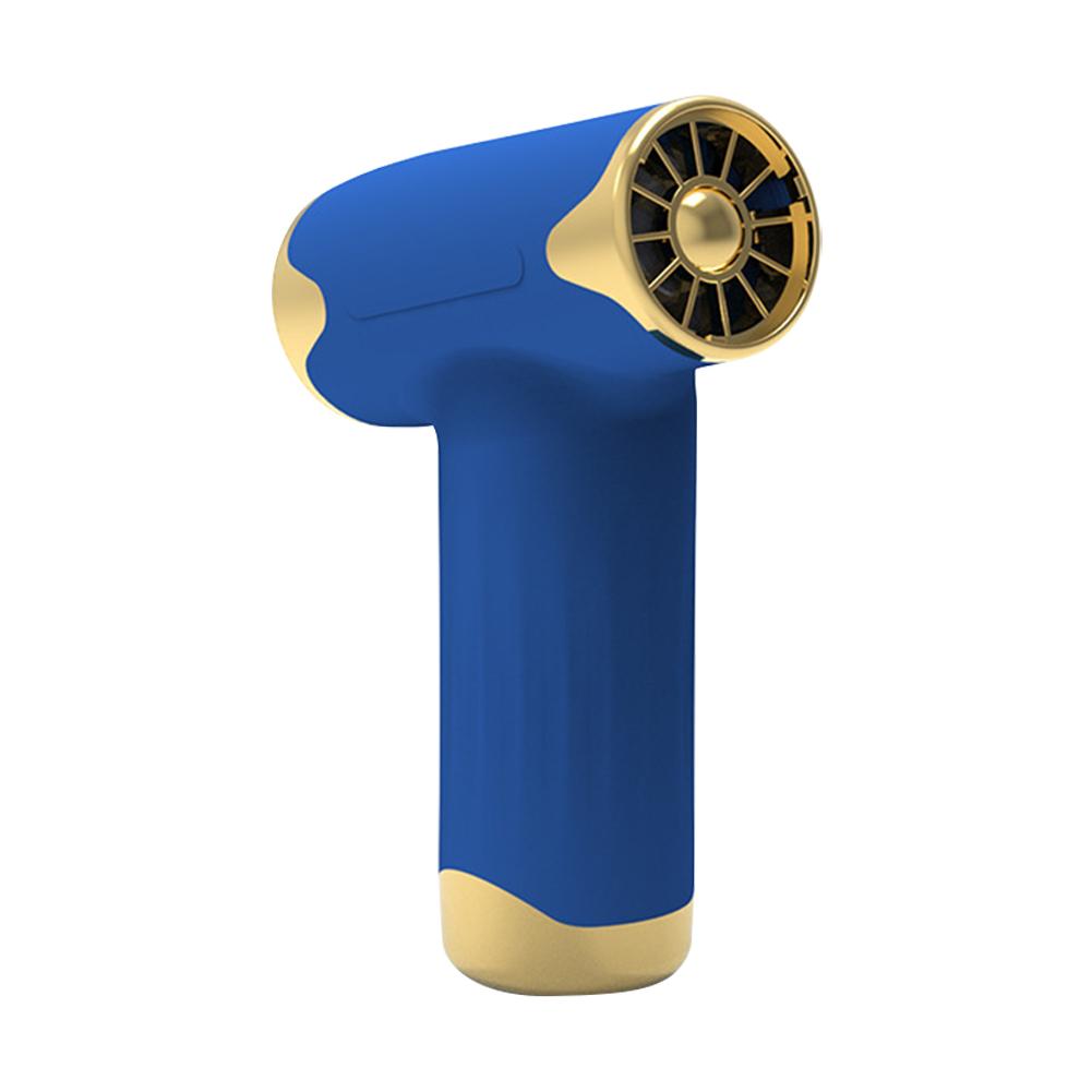 

Перезаряжаемый мини-турбовентилятор, 4-скоростной электрический воздуходув, мощный 130000 об/мин, вентилятор для чистки ПК, сушки волос синий