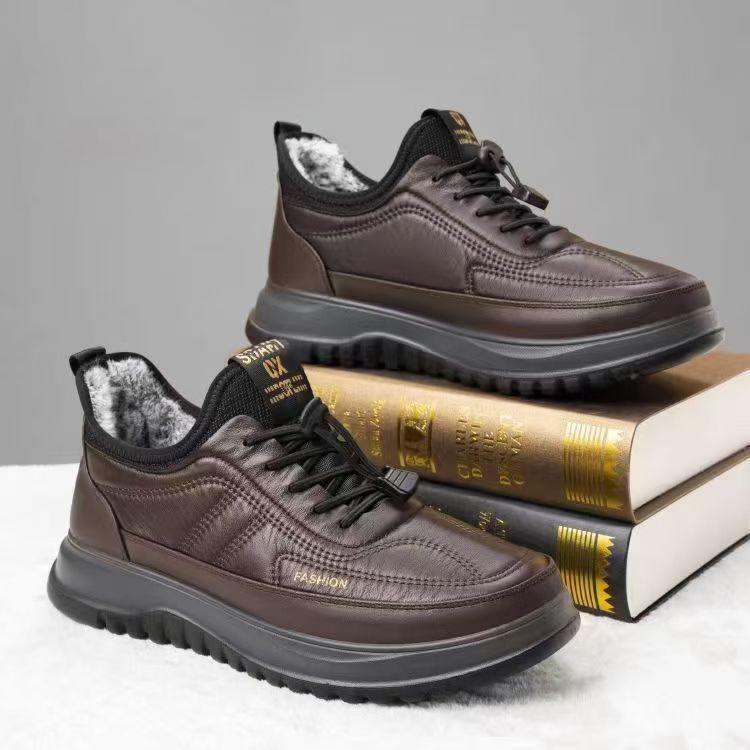 Winter Men's Shoes Comfortable Cold Proof Warmth Durable Slip Resistant Outsole Men's Shoes