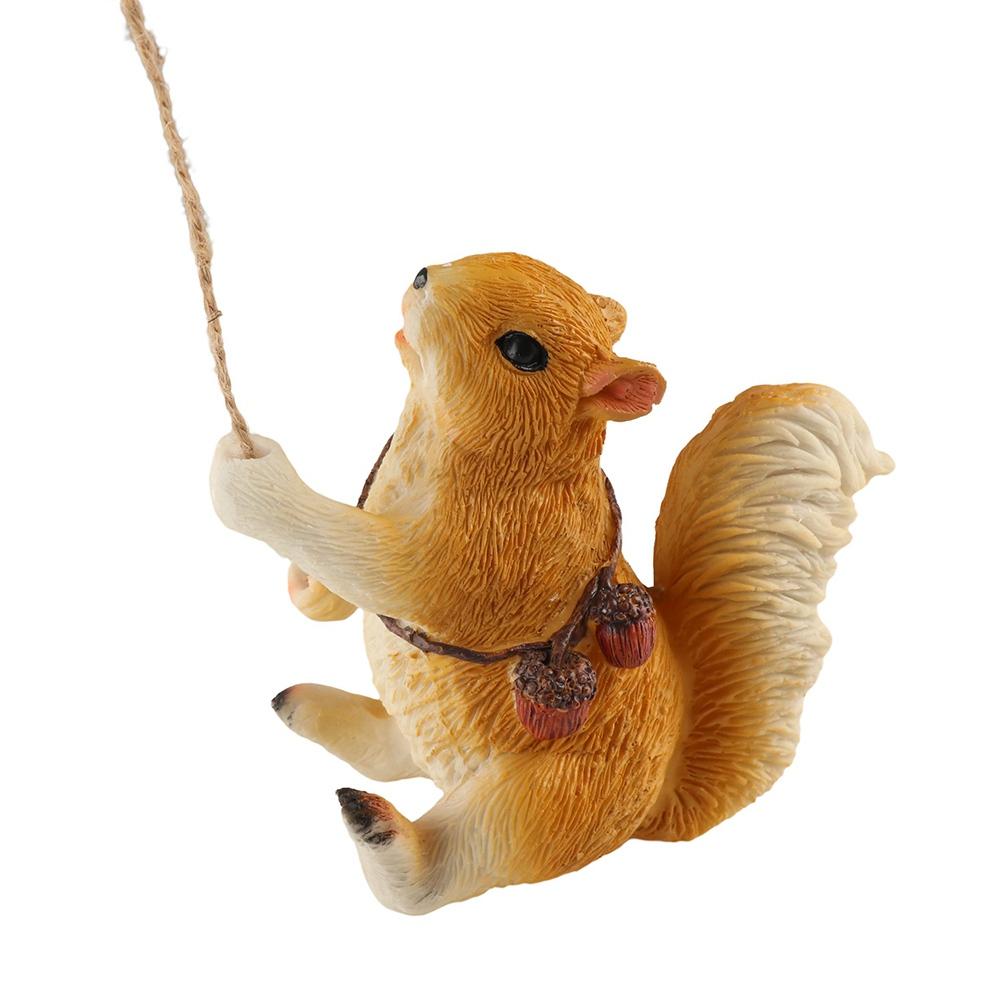 Ornaments Climbing Rope Squirrels Statue Resin Crafts Monkey Figurine  Home Decoration