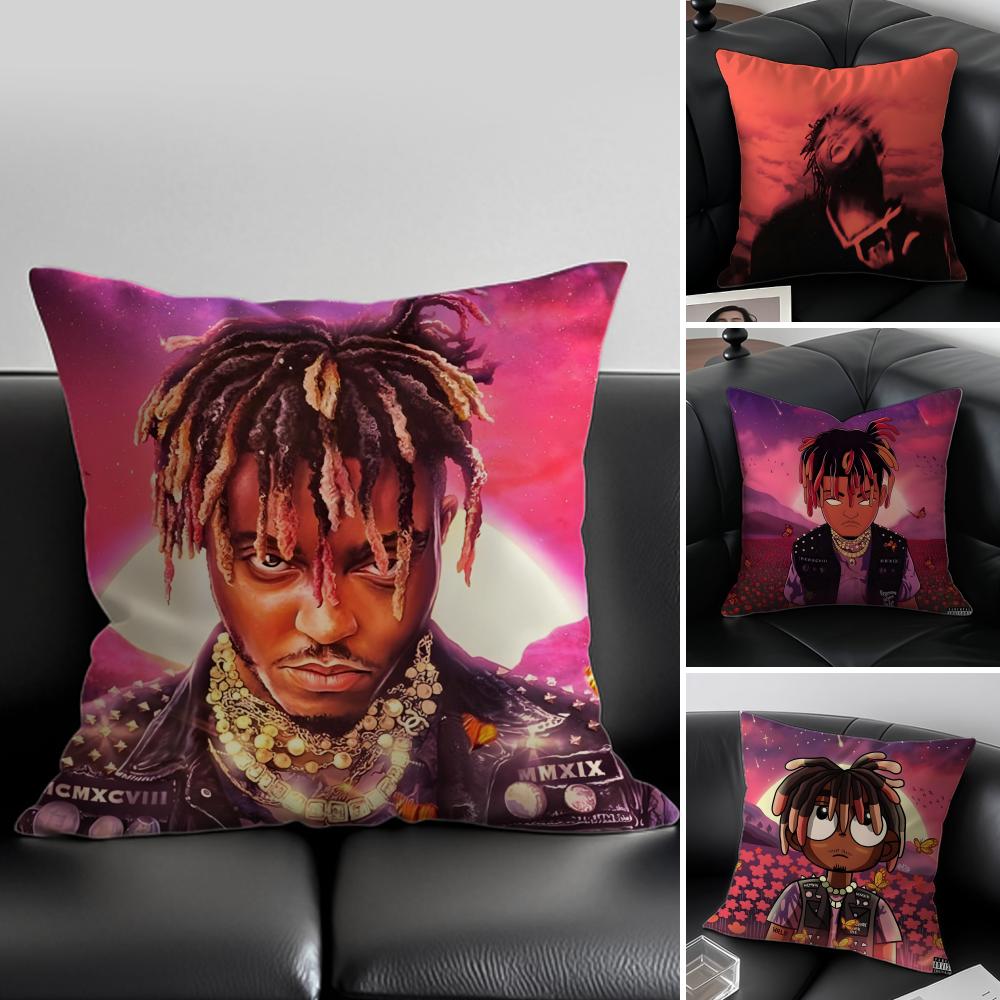 singer rap JJuice WRLDMT Cushion Cover Pillow Case Antidustmite Invisible zipper silky plush cushion