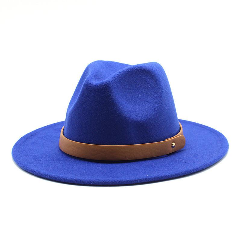 Classic Fedora Hat With Wide Brim For Women Men Fall Winter Fashion Accessory