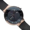 BERING Solar Black x Rose Gold Stainless Steel Mesh Strap Sapphire Glass Genuine Imported Product 3 Year Warranty Scratch Resistant Break Resistant