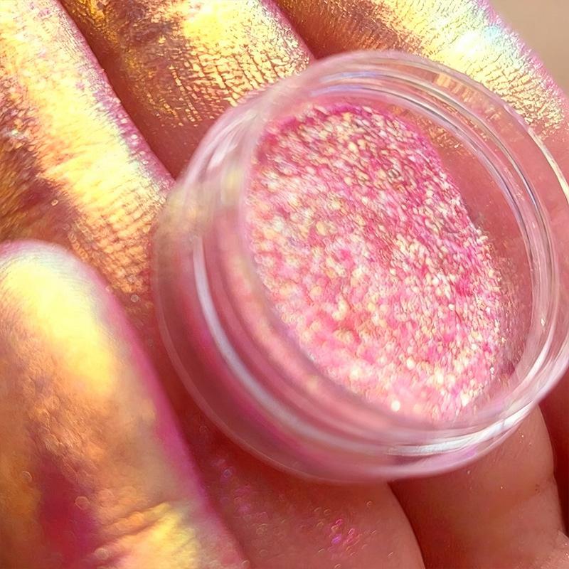 Multichrome Chamäleon Lidschatten Pulver Nagel Glitters Aurora Neon Regenbogen Pigment Chrom Pulver Schillernden Lidschatten Nagel Dekore