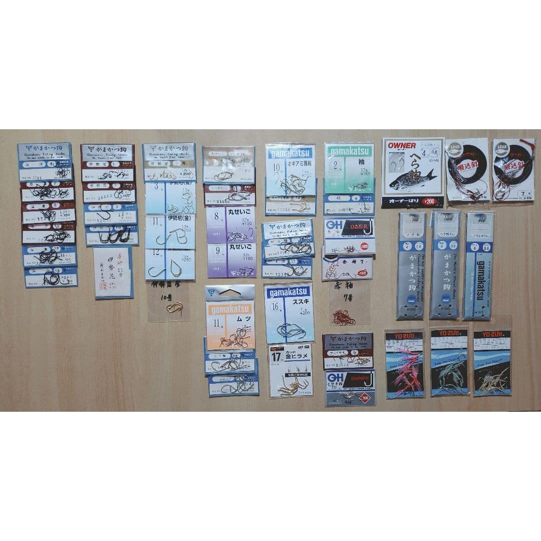Used Gamakatsu OWNER YO-ZURI Fishhooks Bulk Sold Set of 45
