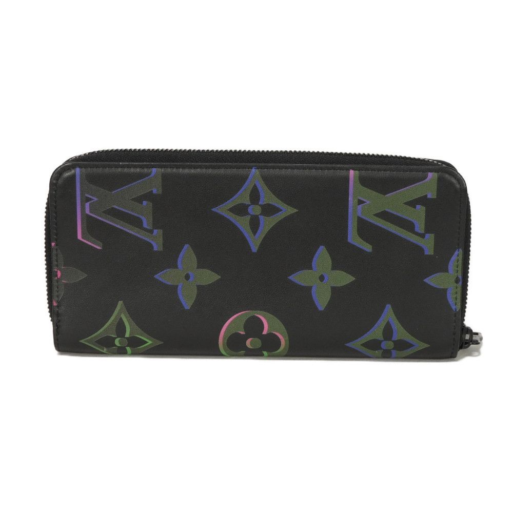 Used 12564 Zippy Wallet Vertical M82368 7940 Japan Exclusive Multicolor RFID Monogram Spotlight Noir Men's from Japan