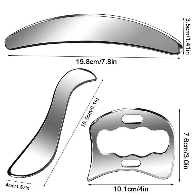 Stainless Steel Gua Sha Muscle Scraper Tool Myofascial Scraping Tools Lymphatic Drainage Massager Soft Tissue Massage Tool