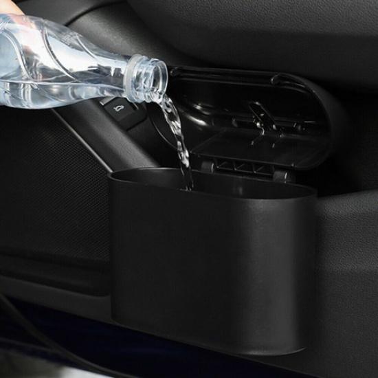 Black Car Trash Can Garbage Bin Bag Organizer Storage Box Universal Waterproof