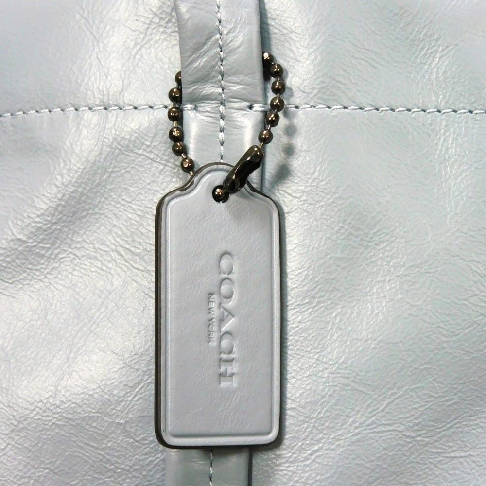 Used 9726 Hall Tote 33 CO840 7924 Current C Logo 2-Way Shoulder Bag C Mark Paperweight Leather Blue Gray Men's from