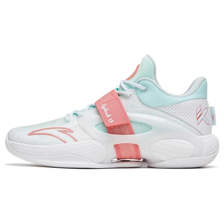New ANTA KT SPLASH V Basketball Shoes Men Low Top White/Green/Pink 112321108-2
