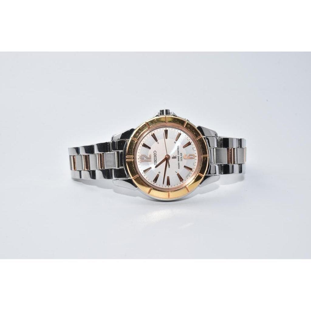 Used SEIKO Lukia Watch Gold Radio Solar 3B21-0AZ0