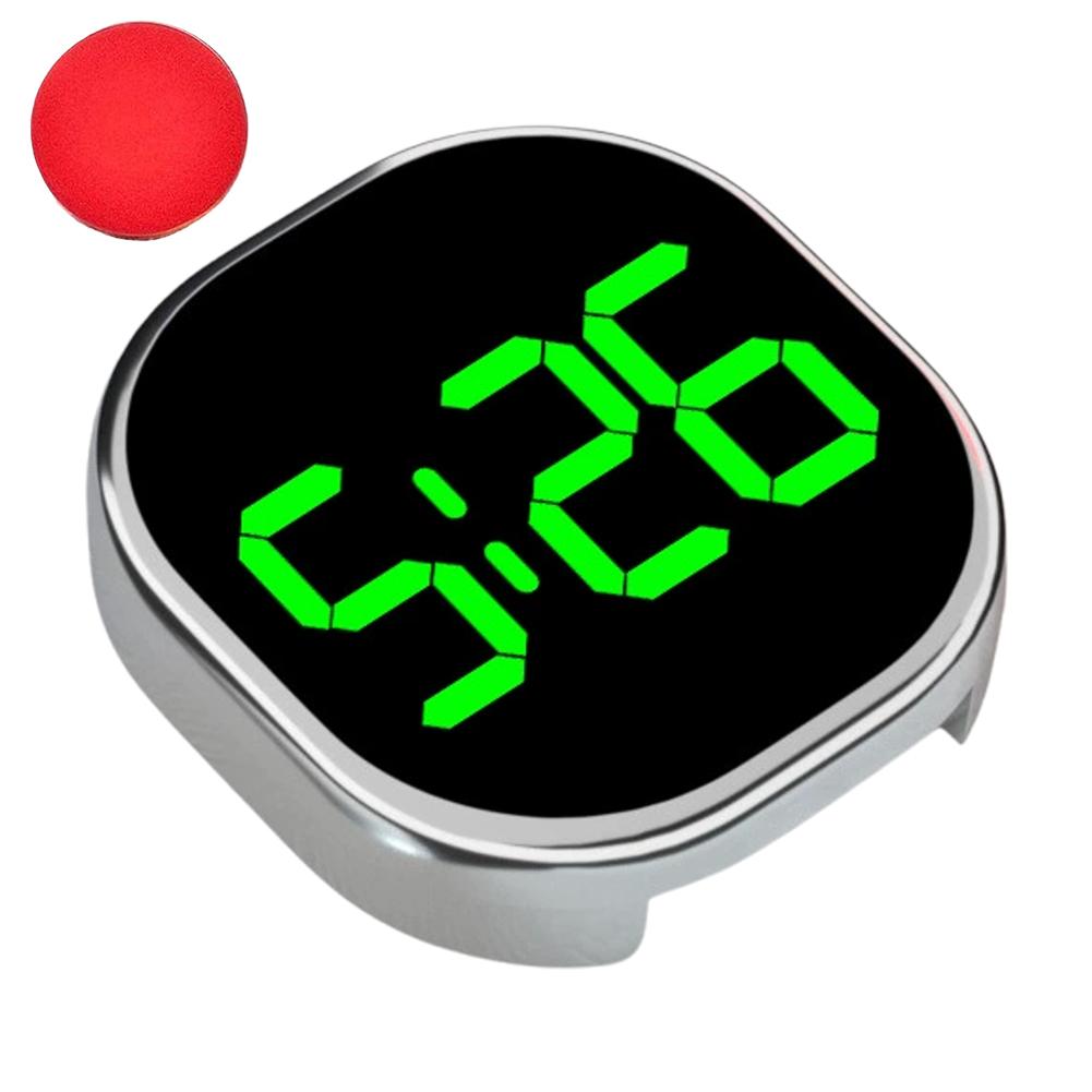 Car Clock Luminous Automotive Electronic Clock Internal Stick-On Digital Watch with Touch Switch Large LED Display Auto Ornament