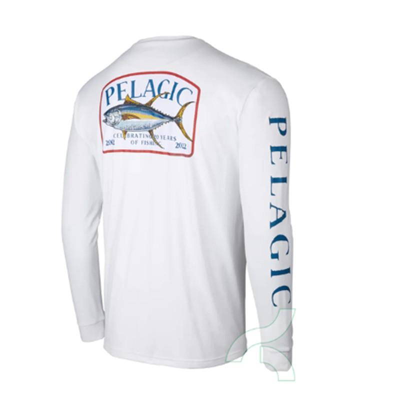 Mens Quick-Dry UV Protection Fishing Shirt Long Sleeve Breathable Outdoor Performance Top Summer