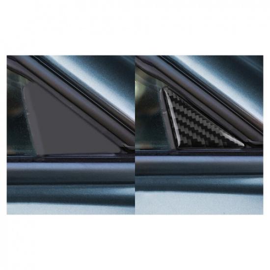 2pcs Carbon Fiber Car Front Door Window A-Pillar Sticker For Challenger 15 16 17