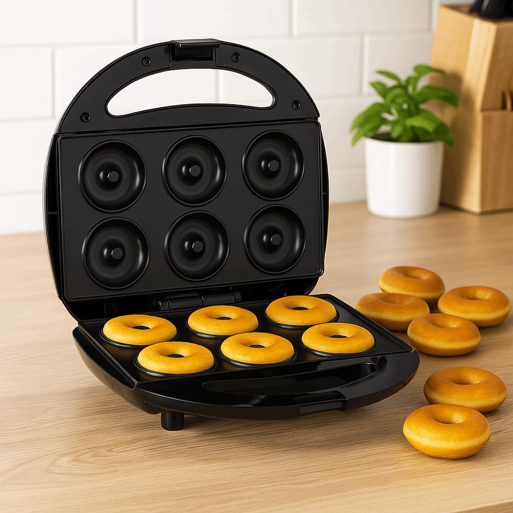 6 Holes Doughnut Making Machine Fully Automatic Breakfast Donut Machine  Baking Application