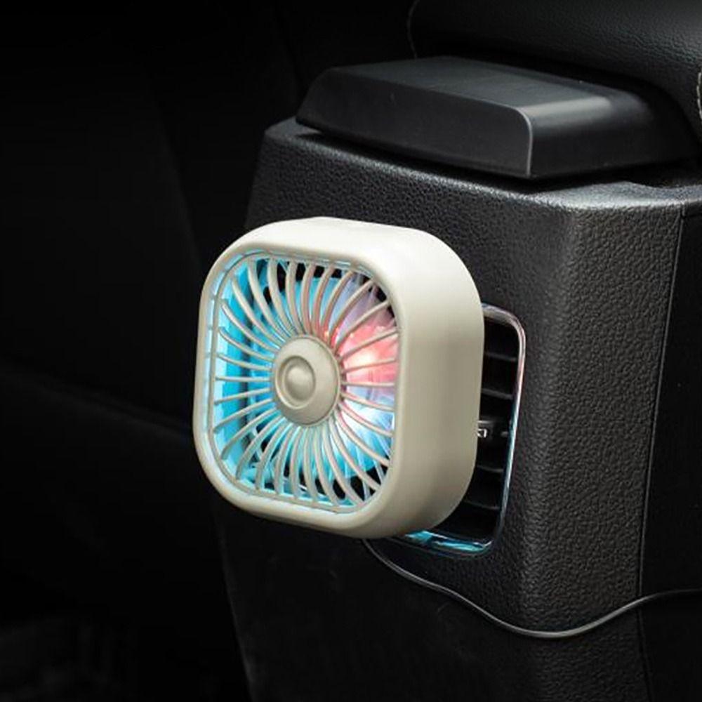 Plastic Car Air Outlet Fan Heat Dissipation Car Rear Seat Fan USB Cooling Fan  Summer
