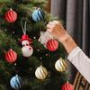8cm Christmas Balls 2 Pieces Lightweight Reflective Pendant 8cm Christmas Balls Ornaments for Tree for Indoor Outdoor Party Home
