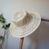 French Retro Elegant Hollow Woven Flat Top Top Hat Women'S Summer Sunshade Vacation Straw Hat Straw Hat Beach Japanese