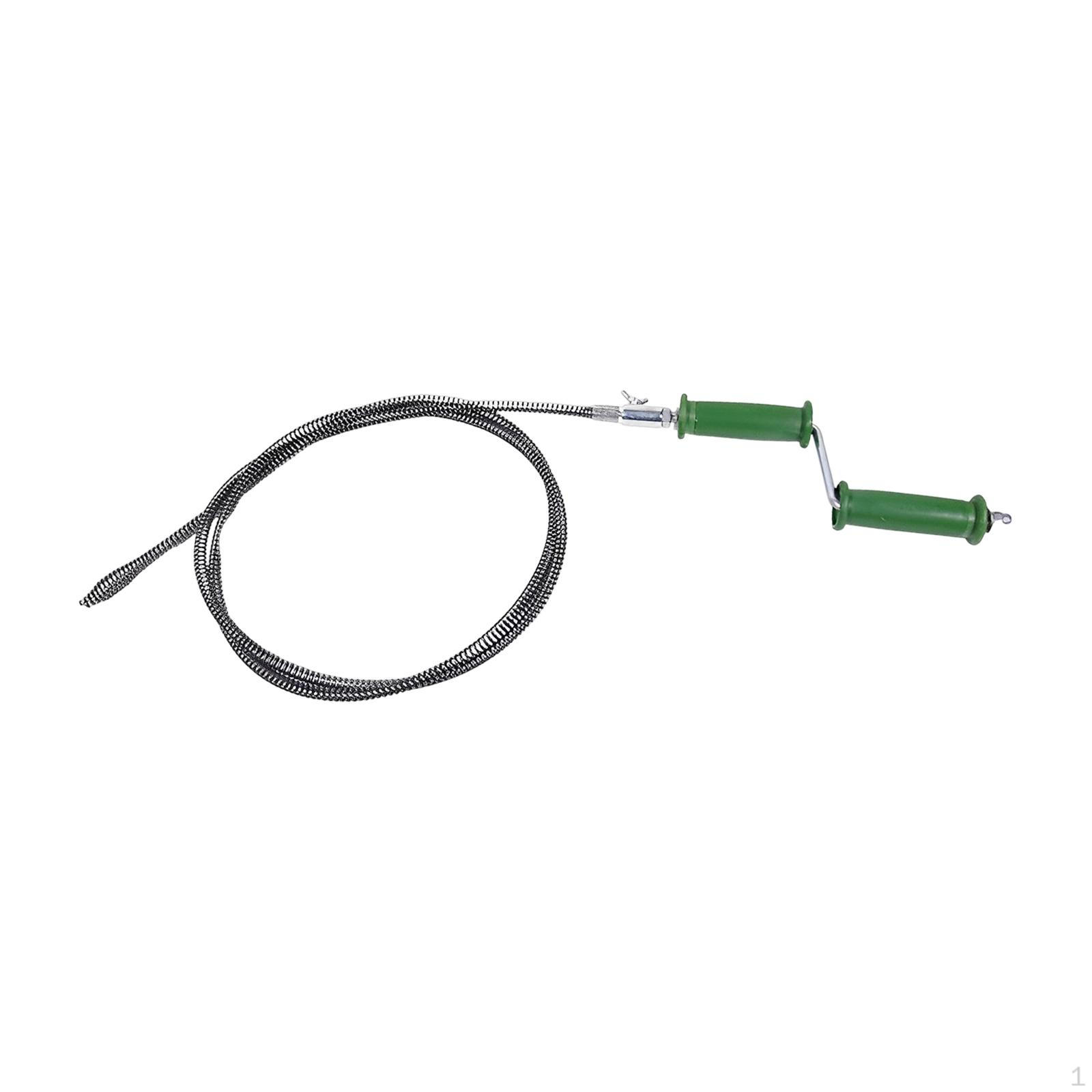

Drain Cleaner Pipeline Clogged Remover with Hand Crank Flexible Spring Pipe Dredging Tools Dredge 1 Meter