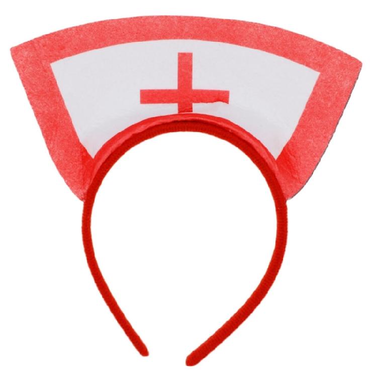 Nurse Hat Headband Halloween Cosplay Maid Hairhoop Role Play Dress Up Headwear 1