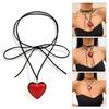 European and American Jewelry Novel Simple Love Pendant All-match Clavicle Chain Adjustable Wax Line Cold Wind Necklace