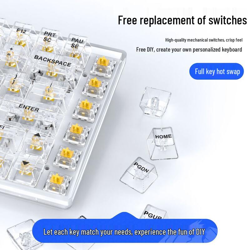 Y-FRUITFUL K840 84-Key RGB Hot-Swappable Mechanical Keyboard