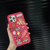 Funny Pink Cartoon Graffiti Animals Telefonveske For Iphone 11 13 12 14 Pro Max Xs Xr X 8 7 Plus Se 12 13 Mini Soft Cover Bumper