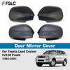 Car Decoration Door Mirror Cover For Toyota Land Cruiser FJ120 Prado 2003-2009 Carbon Fiber Chrome Silver Glossy Black Styling