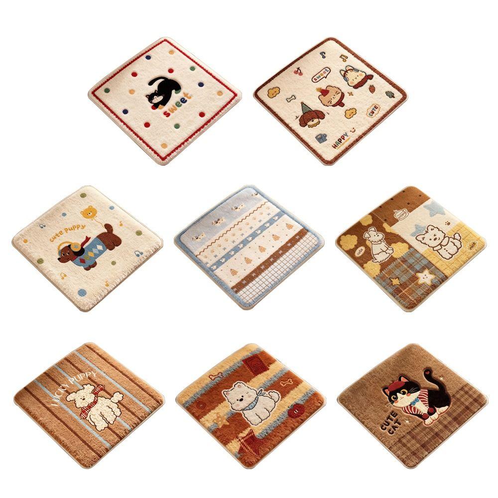 Imitation Cashmere Dining Chair Pad Anti-slip Seat Cushion Cute Chair Cushion  Home Seating