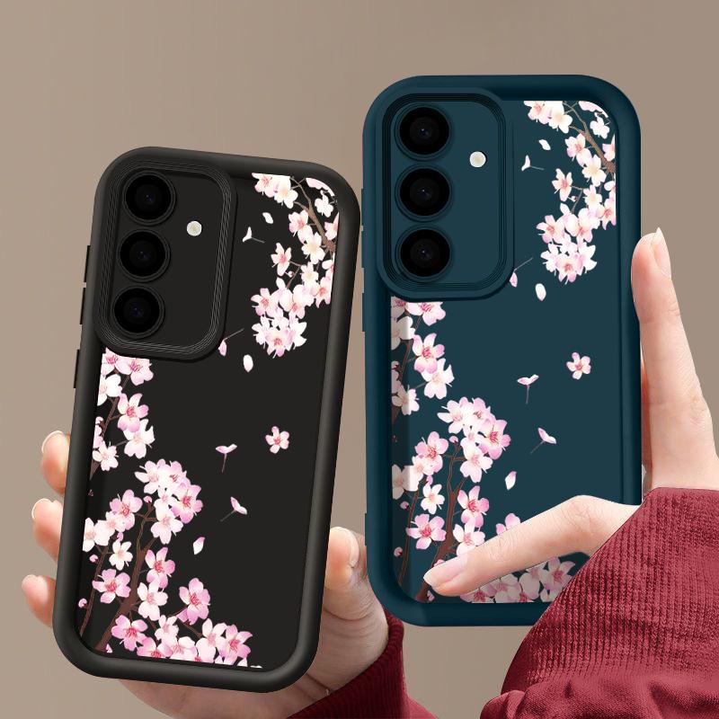 S26 Ultra Case Pink Peach Blossoms Floral Cover For Samsung Galaxy S25 S24 Ultra S23 Plus S22 S21 FE A54 A15 A35 A55 A16 A26 A36 A56 A17 A37 A57 5G