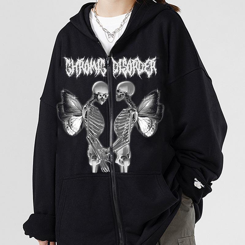 Mikina Y2k Oblečení Mikiny Ženy Oblečení Streetwear Móda Ležérní Vintage Podzimní Kabáty Vetement Femme