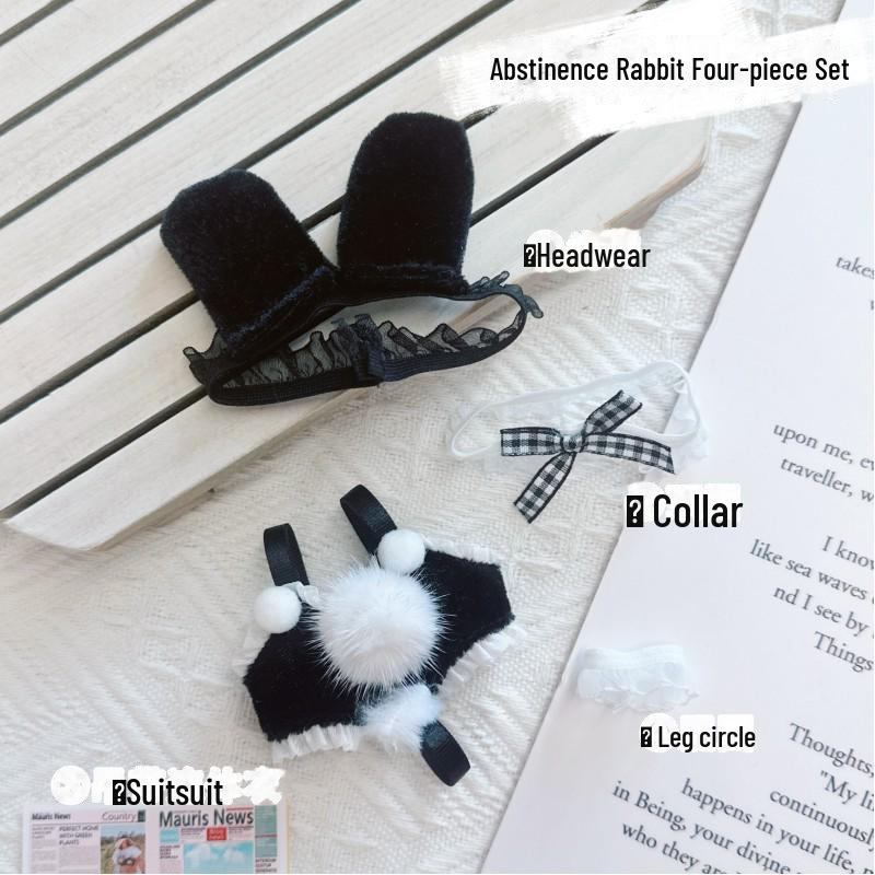 Xiao Kexin 10cm Purple-Haired Female Cotton Doll with Skeleton and Cute Clothes