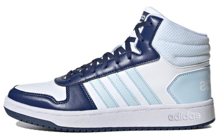 Adidas Hoops 2.0 Mid  White Blue  Women s G55055 36