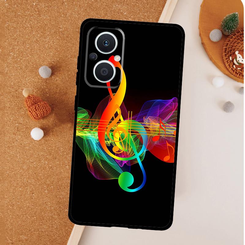 Musical Notes Violin Classical Music Phone Case For OPPO Reno 12 F 13 F 11 8T 7 8 10 Pro OPPO Find X8 X6 Pro X3 X5 Lite Cover