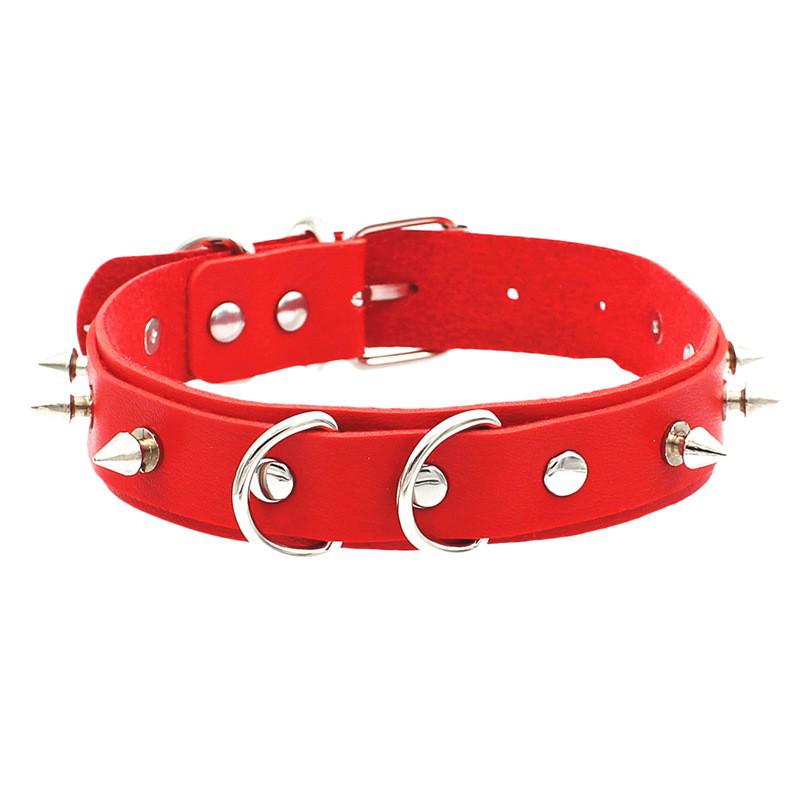 Set Exagerat Guler cu Nituri și Lesă pentru Adulți