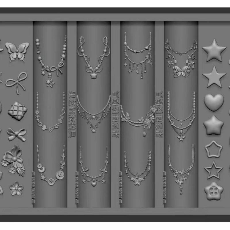 French Lace Chain Flowers 3D Acrylic Mold Swan Nail Art Decorations Diy Silicone Decorated Nail Art Templates Nails Mold Tool